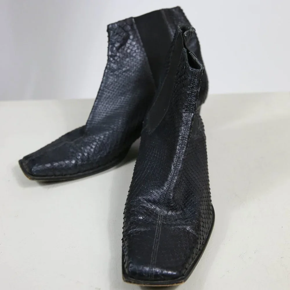 Patrick Cox Python Leather Bootie - Picture 2 of 4